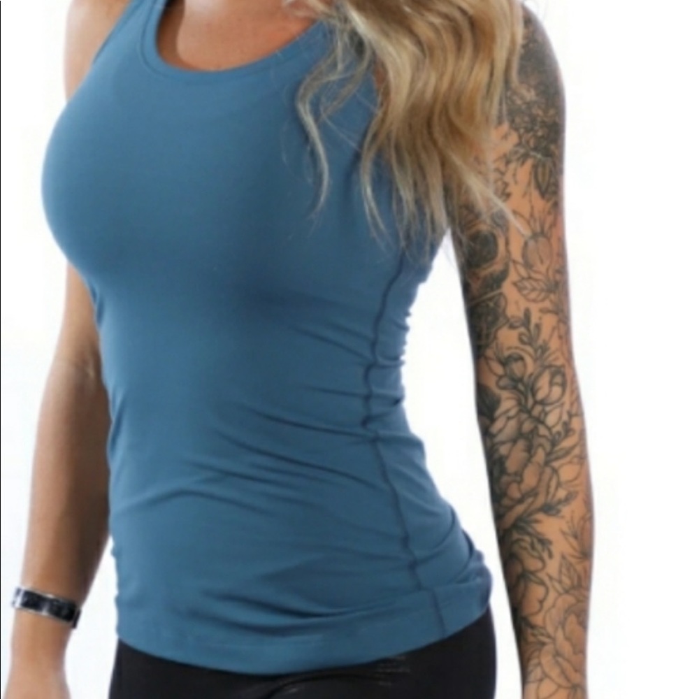 Curves and Combat Boots THE EVERYDAY TANK TOP - LAGOON XL